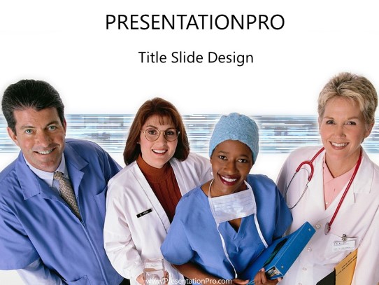 Doctors PowerPoint Template title slide design