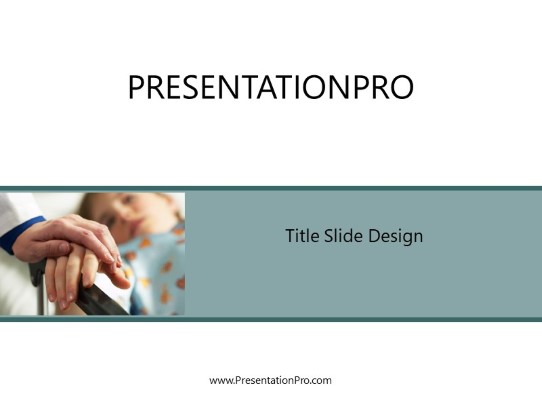 Doctors Touch PowerPoint Template title slide design