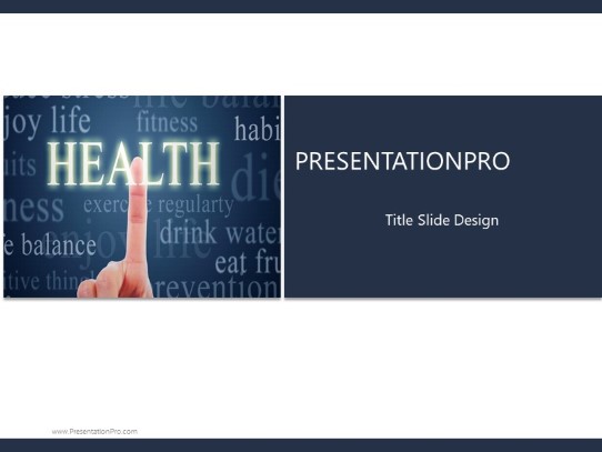 Health Choices PowerPoint Template title slide design