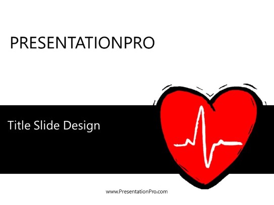 Heart Rate PowerPoint Template title slide design