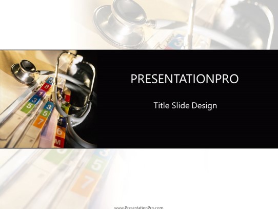 Patient Records PowerPoint Template title slide design