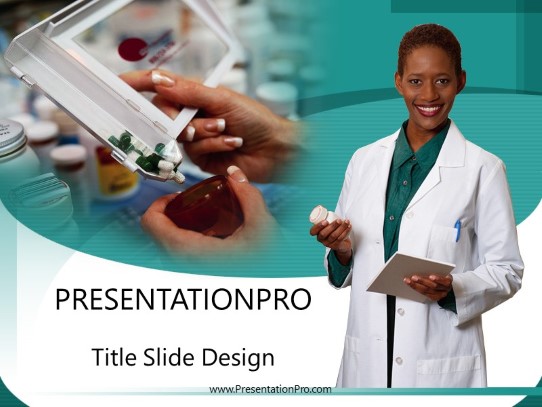 Pharmacist PowerPoint Template title slide design