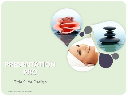 Relaxing Spa PowerPoint Template title slide design