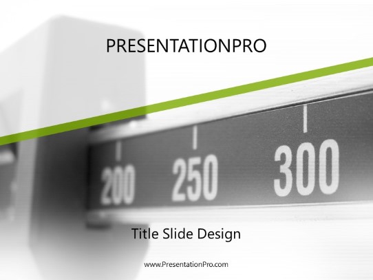 Scale Heavy PowerPoint Template title slide design