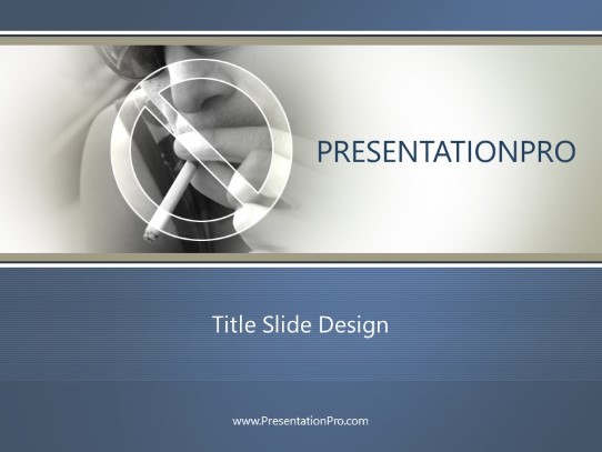 Smoker PowerPoint Template title slide design