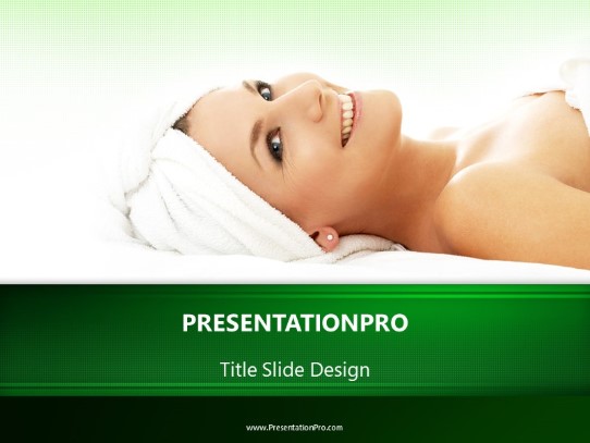 Spa Day PowerPoint Template title slide design