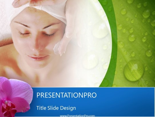 Spa Treatment PowerPoint Template title slide design