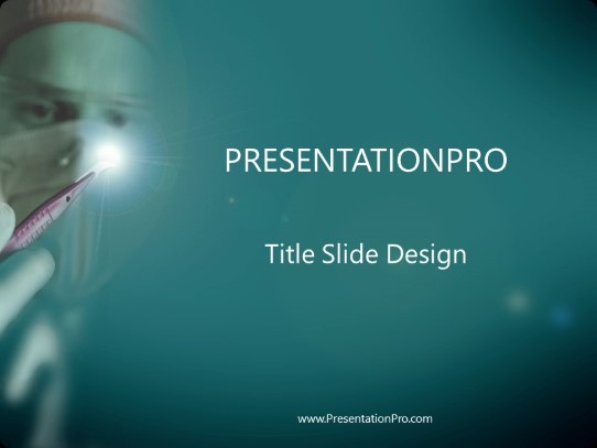 Surgeon1 PowerPoint Template title slide design