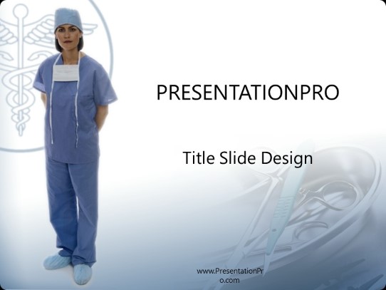 Surgeon2 PowerPoint Template title slide design