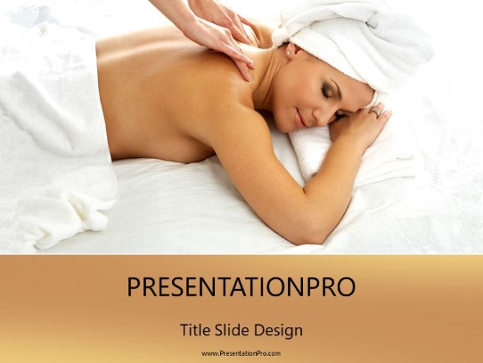 Theraputic Massage PowerPoint Template title slide design