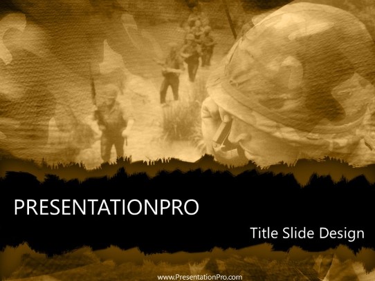 Camoflage02 PowerPoint Template title slide design