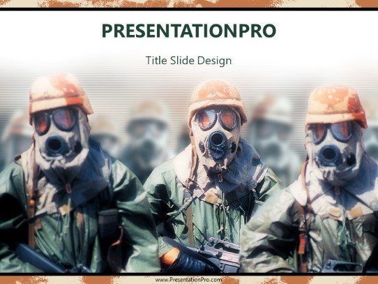 Chem War PowerPoint Template title slide design