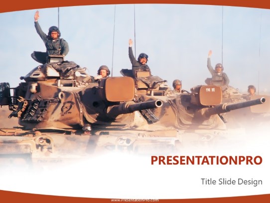 Combat PowerPoint Template title slide design
