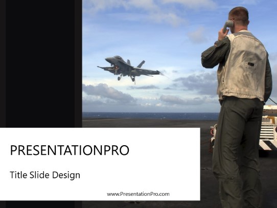 landing safety PowerPoint Template title slide design