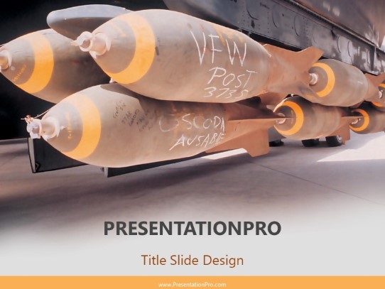 Missile Command PowerPoint Template title slide design