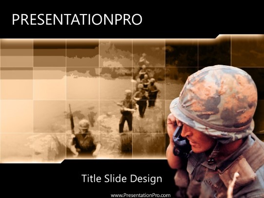 Platoon PowerPoint Template title slide design