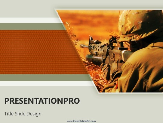 Sniper PowerPoint Template title slide design