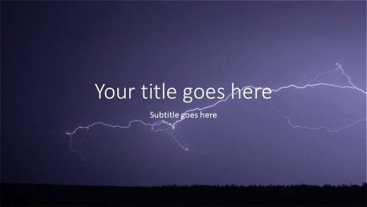 Various Lighting Widescreen PowerPoint Template title slide design