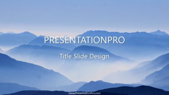 Blue Mountains 01 Widescreen PowerPoint Template title slide design