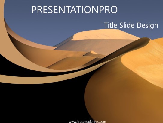 Desert PowerPoint Template title slide design