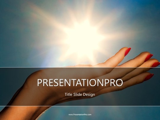 Holding The Sun PowerPoint Template title slide design