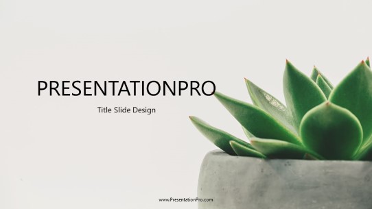 House Plant PowerPoint Template title slide design