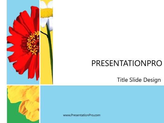 In Bloom PowerPoint Template title slide design