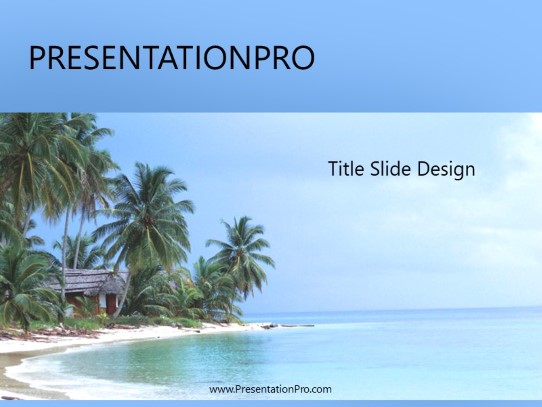 Island Life PowerPoint Template title slide design