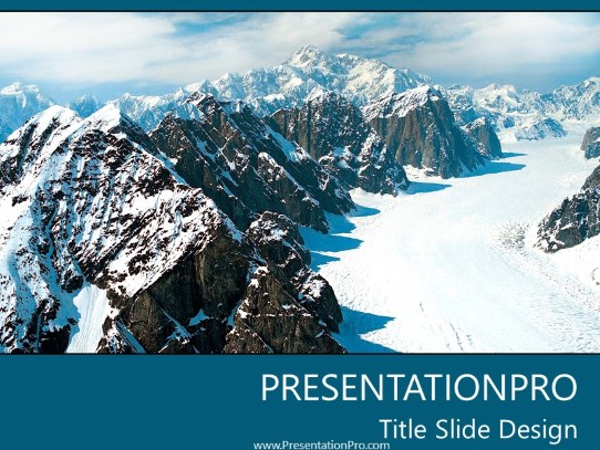 Mountains PowerPoint Template title slide design