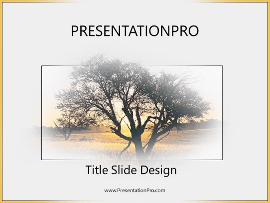 Prairie PowerPoint Template title slide design