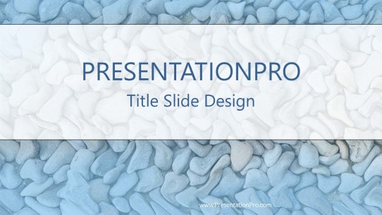 River Stones 02 Widescreen PowerPoint Template title slide design