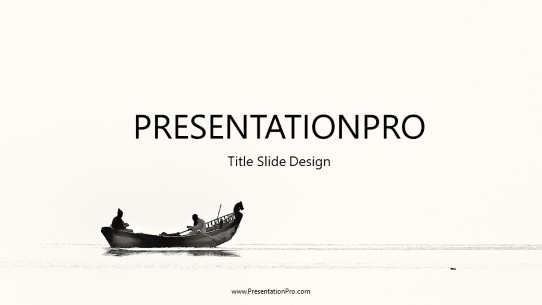 Rowing White PowerPoint Template title slide design