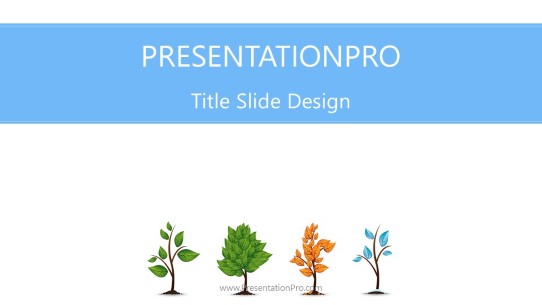 Seasons Blue 01 Widescreen PowerPoint Template title slide design