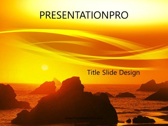 Suncoast PowerPoint Template title slide design