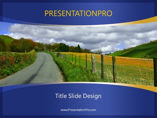 The Road To Nowhere PowerPoint Template title slide design