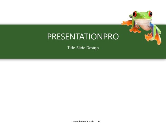 Tree Frog 01 PowerPoint Template title slide design