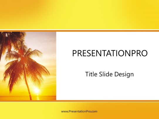 Tropical07 PowerPoint Template title slide design