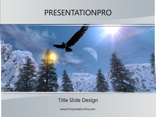 Winter Eagle PowerPoint Template title slide design