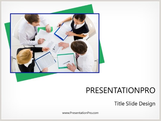 Corporate Teamwork PowerPoint Template title slide design