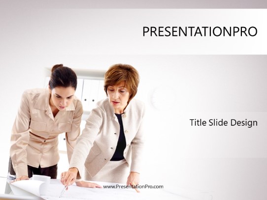 Female Architects PowerPoint Template title slide design