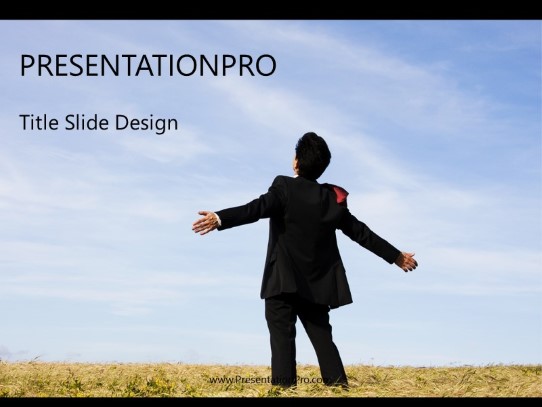 Freedom To Be PowerPoint Template title slide design