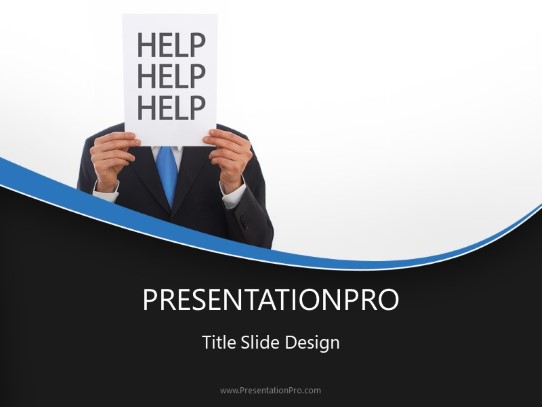 Help Help Help PowerPoint Template title slide design