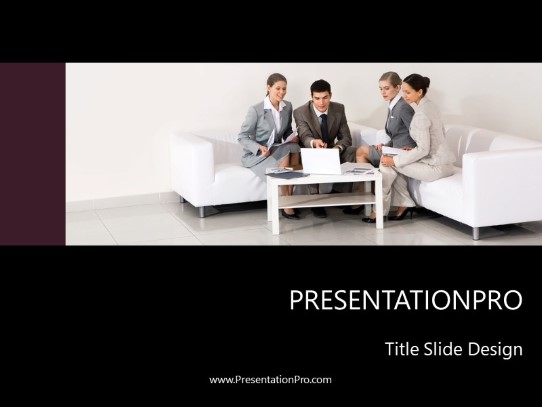 Impromptu Meetings PowerPoint Template title slide design
