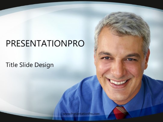 Peob Diverse Man PowerPoint Template title slide design