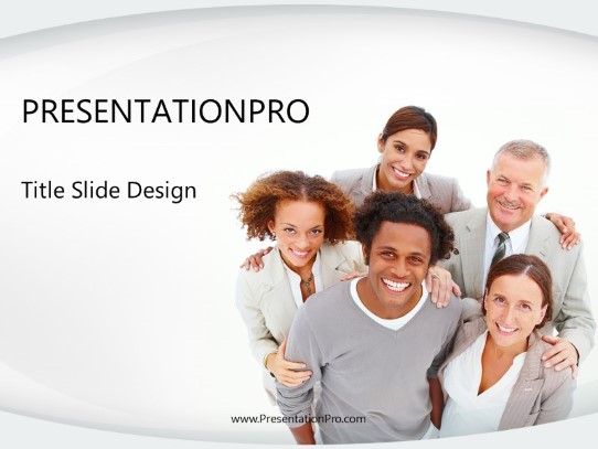 Peob Diverse Smiles PowerPoint Template title slide design
