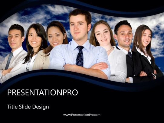 Ambitious Entrepreneurs PowerPoint Template title slide design