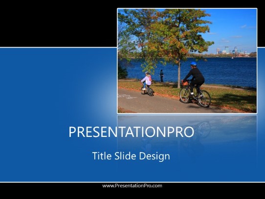 Bike Path PowerPoint Template title slide design