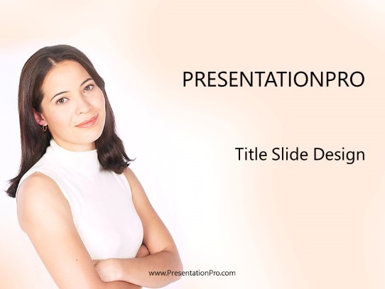 Biz Smile Peach PowerPoint Template title slide design