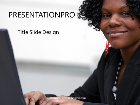 Computer Smiles PowerPoint Template title slide design