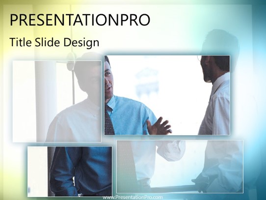 Conversation PowerPoint Template title slide design